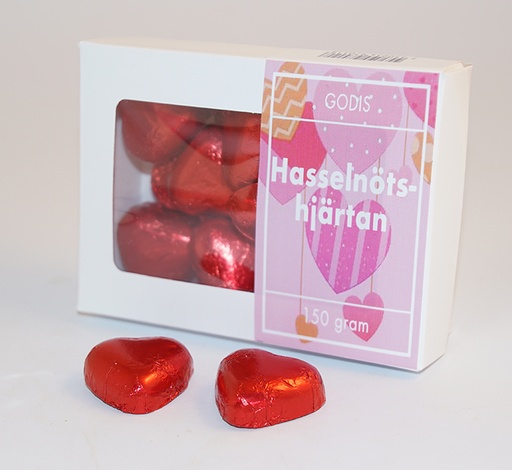 [J9458P] Hasselnötshjärtan RÖDA i C ALLA HJÄRTAN