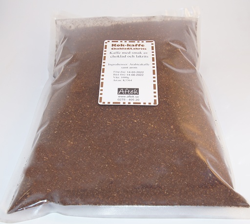 [K5364] Chocolate/liquorice coffee boiled 1 kg