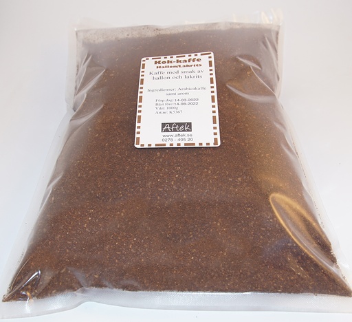 [K5367] Hallon/lakrits kaffe kok malt 1kg