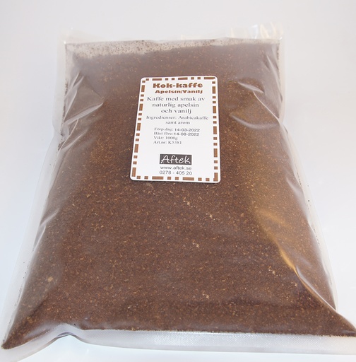 [K5381] Apelsin/vanilj kaffe kok 1kg