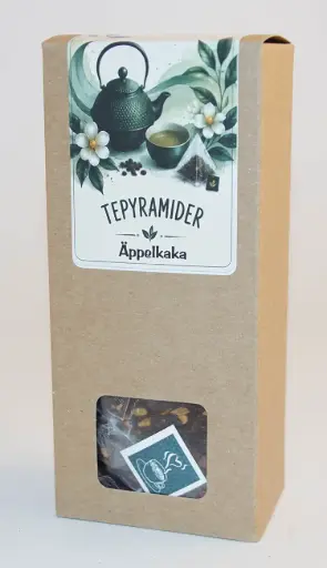 [KT521] Pyramidte Äppelkaka svart i kartong
