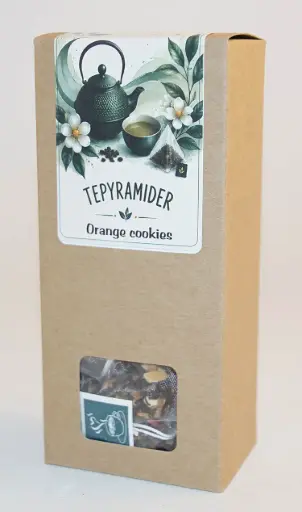 [KT533] Pyramid tea Orange cookies black in box