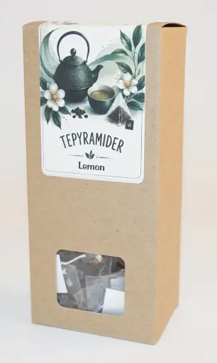[KT544] Pyramidte lemon svart i kartong