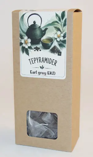 [KT546] Pyramidte Earl grey EKO svart i kartong