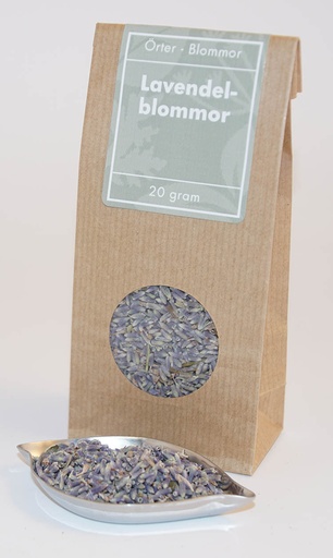 [L127] Lavendelblommor brun påse med fönster 20g