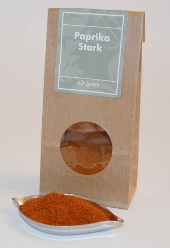 [L186] Paprika stark brun påse med fönster 40g