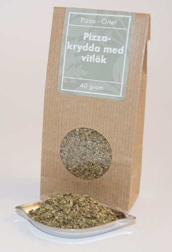 [L188] Pizza seasoning with garlic brown bag with window 40g