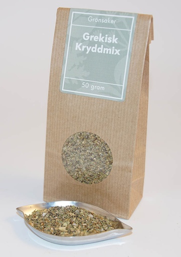 [L201] Greek spice mix brown bag with window 50g