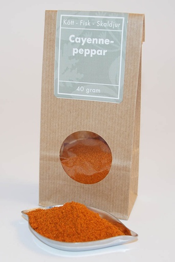 [L21] Cayennepeppar brun påse med fönster 40g