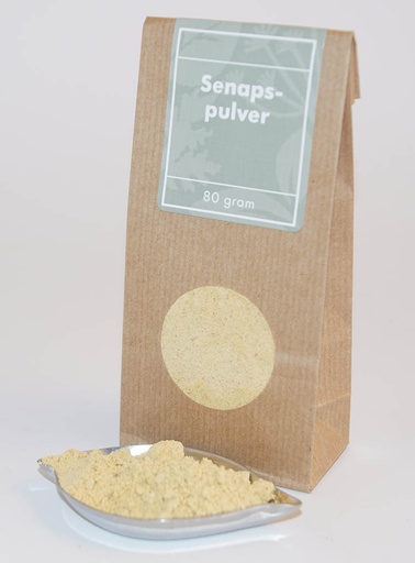 [L224] Senapspulver gult brun påse med fönster 80g