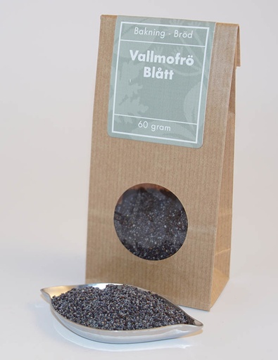 [L250] Poppy seeds blue brown bag with window 60g