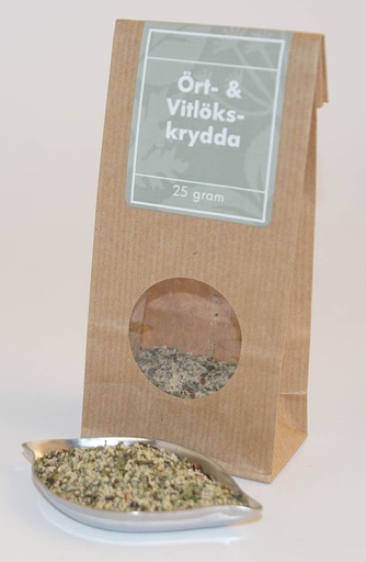 [L271] Ört o vitlökskrydda brun påse fönster 25g