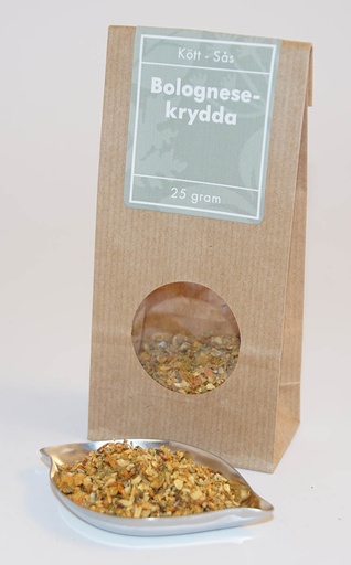 [L283] Bolognese krydda brun påse med fönster 25g