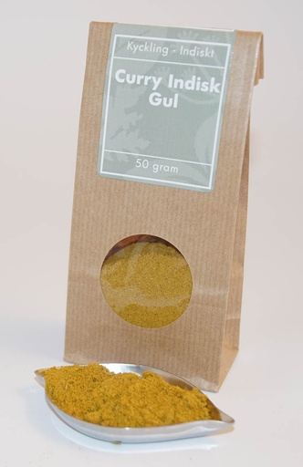 [L29] Curry Indian yellow brown bag with window 50g