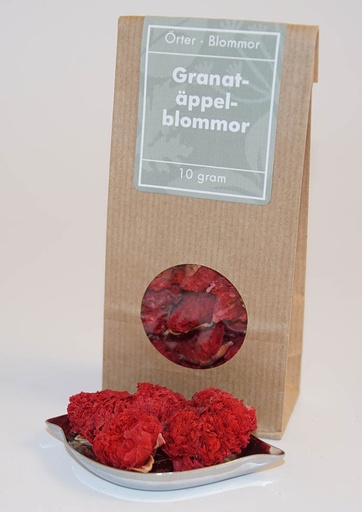 [L308] Pomegranate flowers brown bag with window 10g
