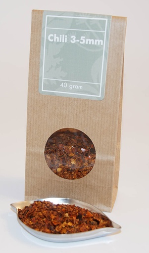[L35] Chili 2-4 mm seasoning brown bag with window 40g