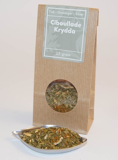 [L44] Ciboullade-krydda brun påse med fönster 25g