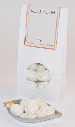 [L8023] Vanilla almond white bag with window 75g