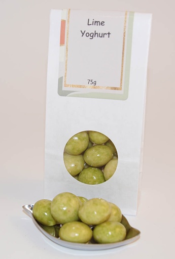 [L8034] Lime Yoghurt vit påse med fönster 75g
