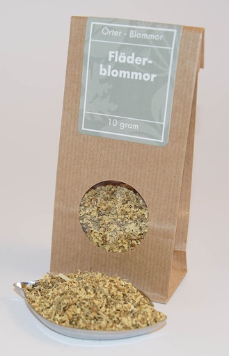 [L856] Fläderblommor brun påse med fönster 10g
