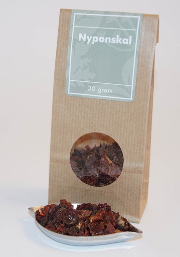 [L862] Nyponskal hårda brun påse med fönster 30g
