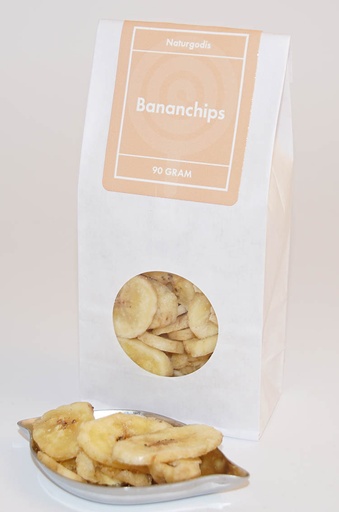 [L9025] Banana chips white bag with window 90g