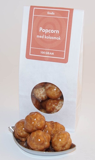 [L9059] Popcorn with toffee flavour white bag with window 100g