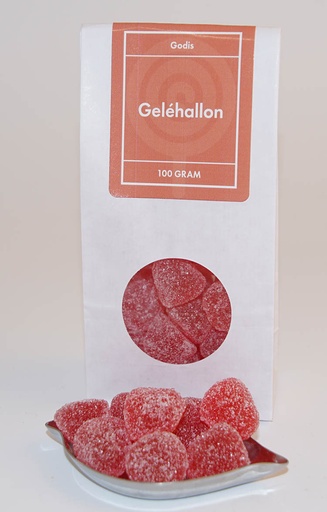 [L9074] Jelly raspberries FRANSSON white bag with window 100g
