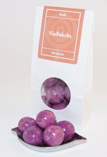 [L9077] Violet liquorice NARR white bag with window 100g