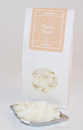 [L9082] Cocos skivade vit påse med fönster 50g
