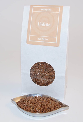 [L9092] Flax seeds white bag with window 200g