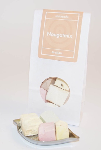 [L9093] Nougatmix vit påse med fönster 80g