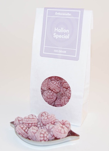 [L9149] Raspberry special herbal candies white bag with window 100g
