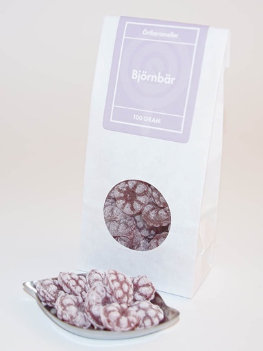 [L9153] Blackberry herbal candies white bag with window 100g