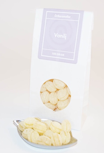 [L9159] Vanilla herbal candies white bag with window 100g