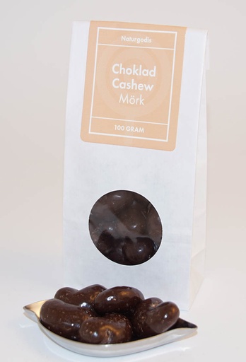 [L9321] Chocolate Cashew dark white bag with window 100g