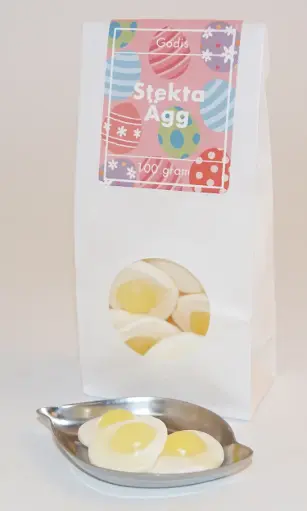 [L9420B] Fried eggs Haribo white bag with window 100g