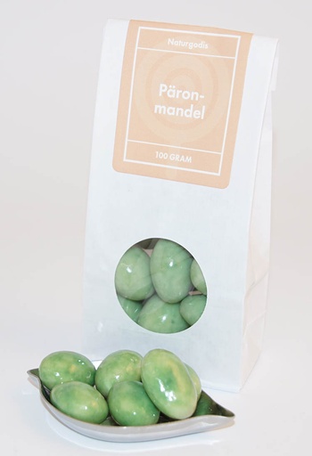 [L9501] Päronmandel vit påse med fönster 100g