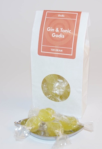 [L9518] Gin and Tonic candy white bag with window 100g