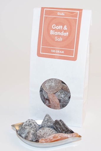 [L9551] Good & Mixed salt white bag with window 100g