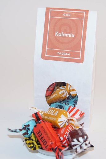 [L9564] Toffee mix Kolafabriken white bag with window 100g