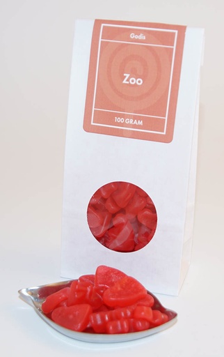 [L9579] Zoo white bag with window 100g