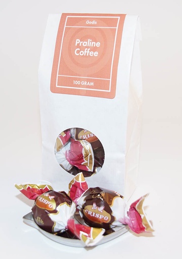 [L9701] Praline Coffee vit påse med fönster 100g