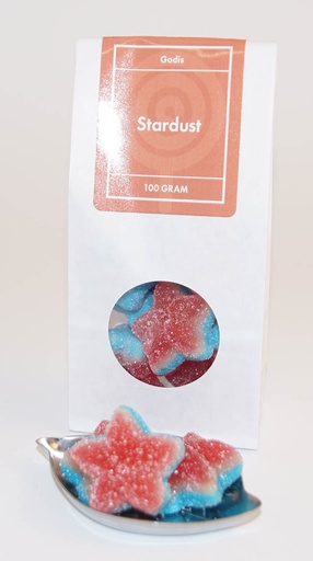 [L9753] Stardust godis vit påse med fönster 100g