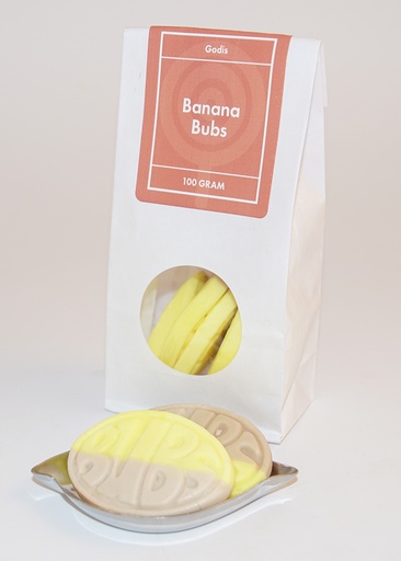 [L9758] Banana Bubs vit påse med fönster 100g