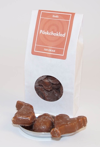 [L9808] Påskchokladmix vit påse med fönster 100g
