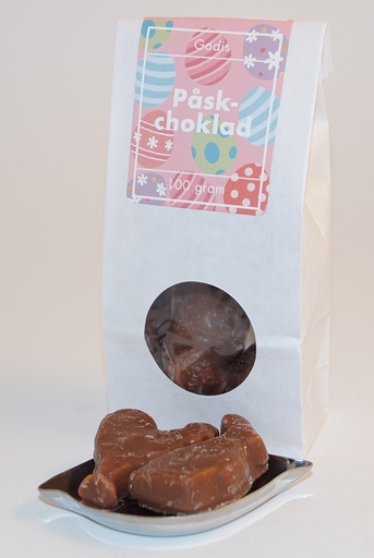 [L9808B] Påskchokladmix vit påse med fönster 100g