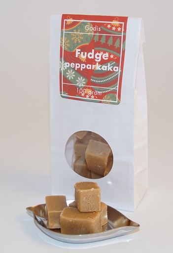 [L9912B] Gingerbread fudge Kolafabriken white bag with window 100g