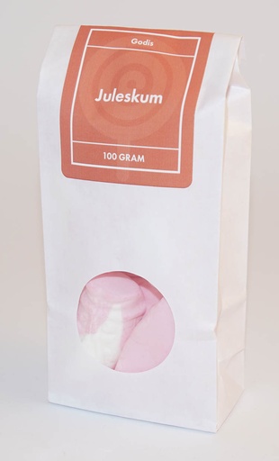 [L9914] Juleskum marshmallow Cloetta white bag with window 100g