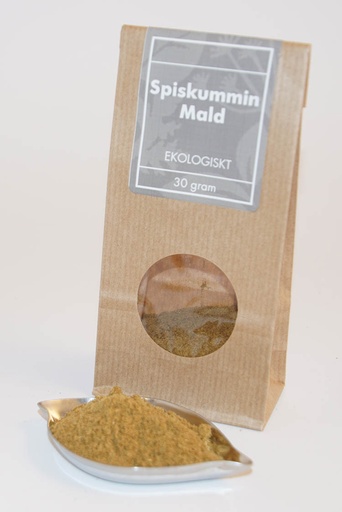 [LE217] Spiskummin mald EKO brun påse med fönster 30g